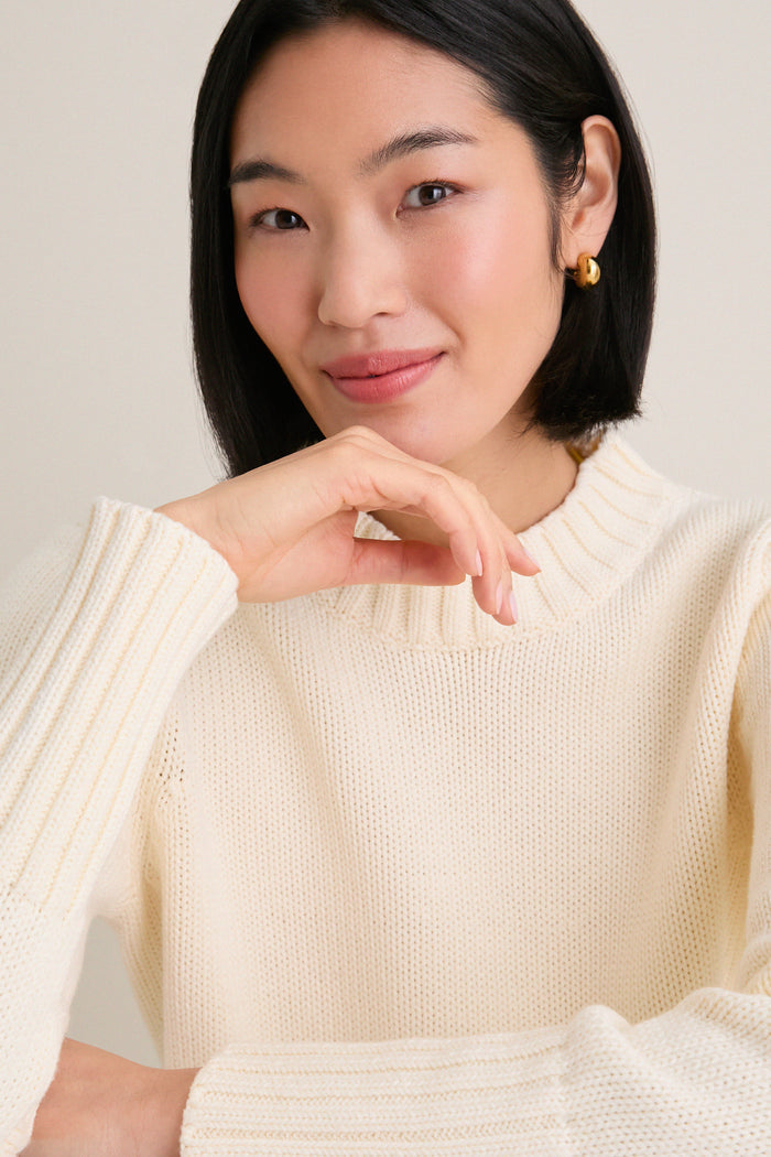 Ivory Cotton William Crewneck