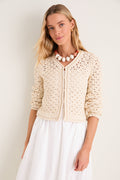 Ivory Crochet Daisy Cardigan