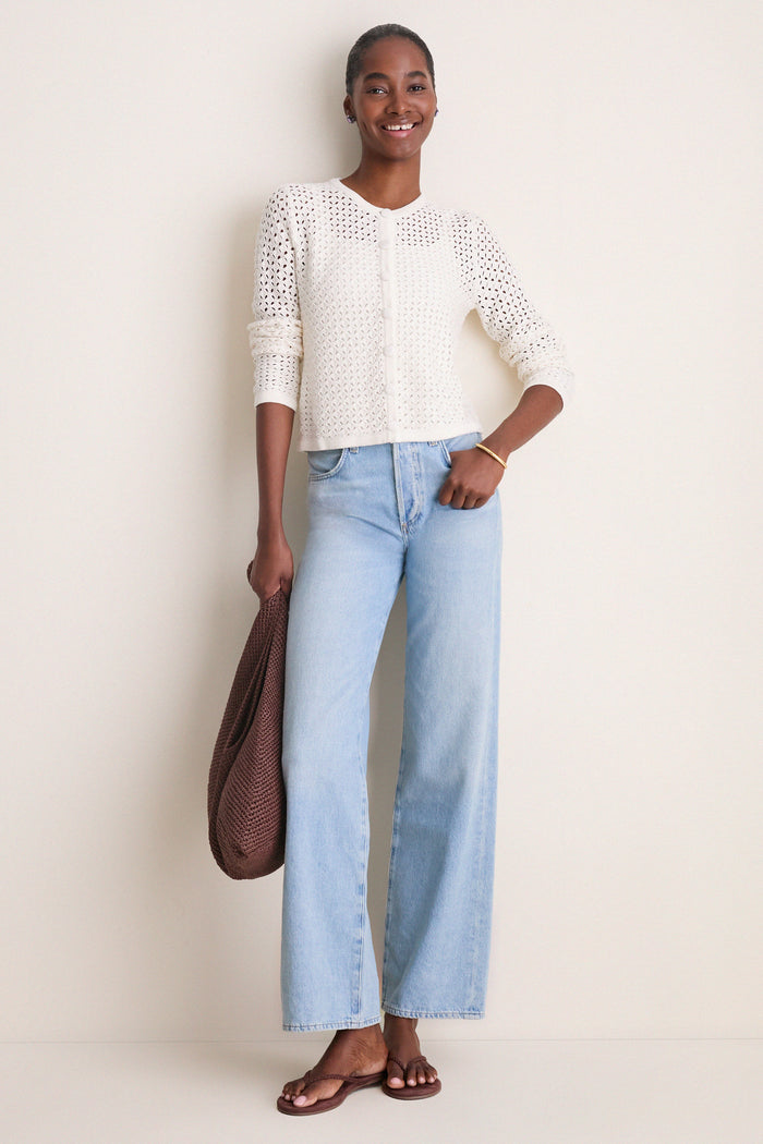 Ivory Crochet Martha Cardigan