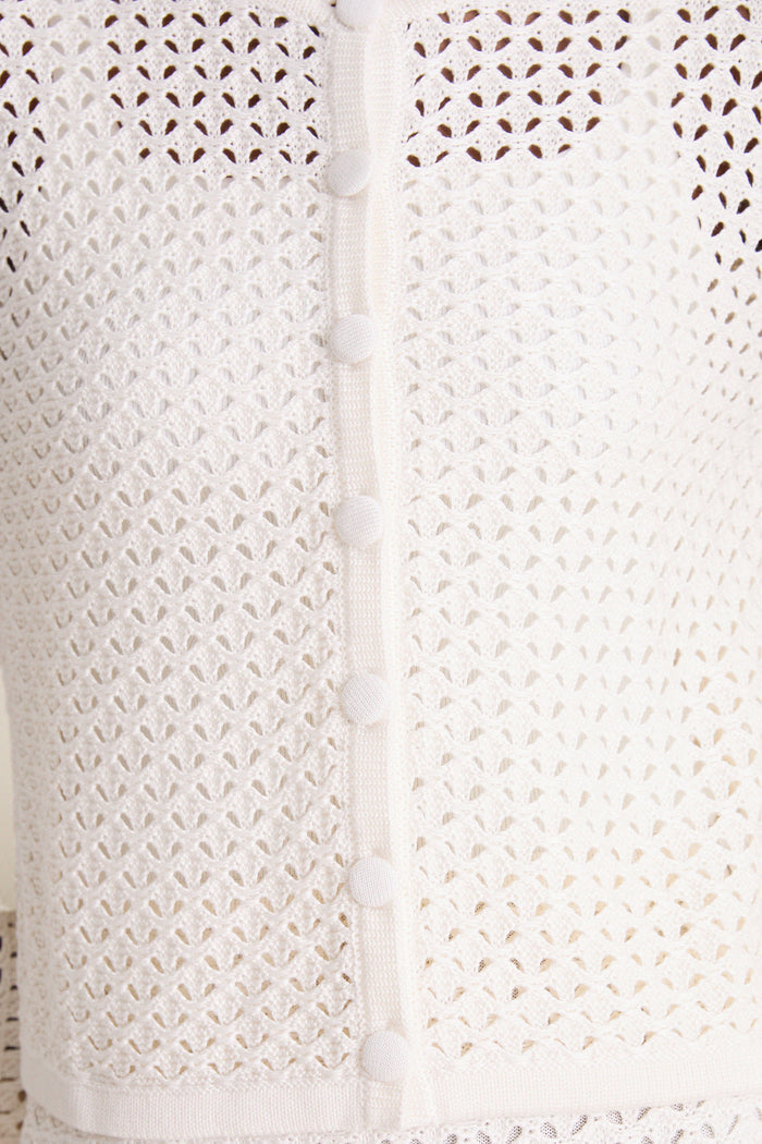 Ivory Crochet Martha Cardigan
