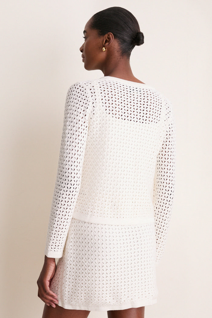 Ivory Crochet Martha Cardigan