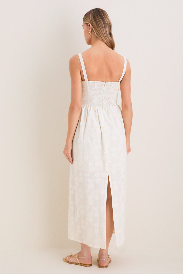 Ivory Jacquard Jour Maxi Dress