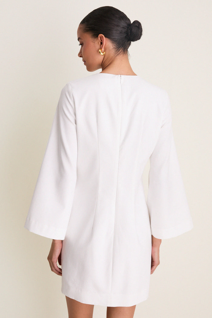 Ivory Linen Shell Hardware Etta Mini Caftan