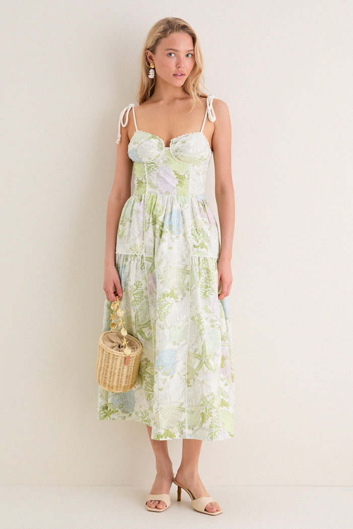 Ivory Olive Blair Midi Dress