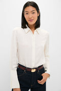 Ivory Scattered Dot Jacquard Amanda Shirt