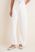 Ivory Twisted Barrel Jean