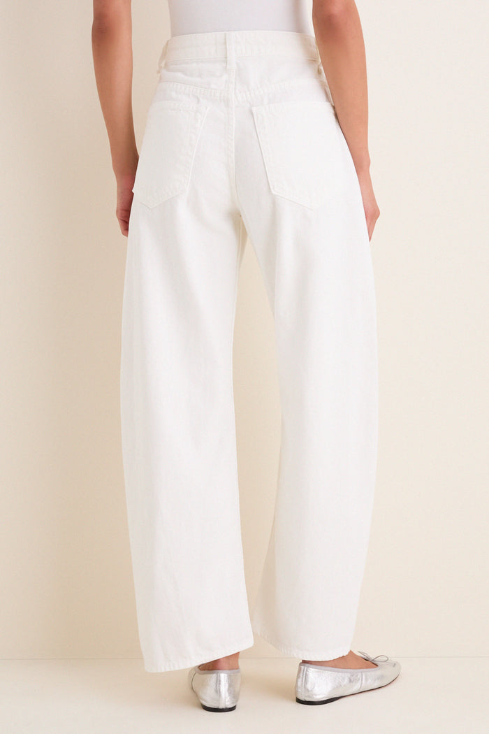 Ivory Twisted Barrel Jean