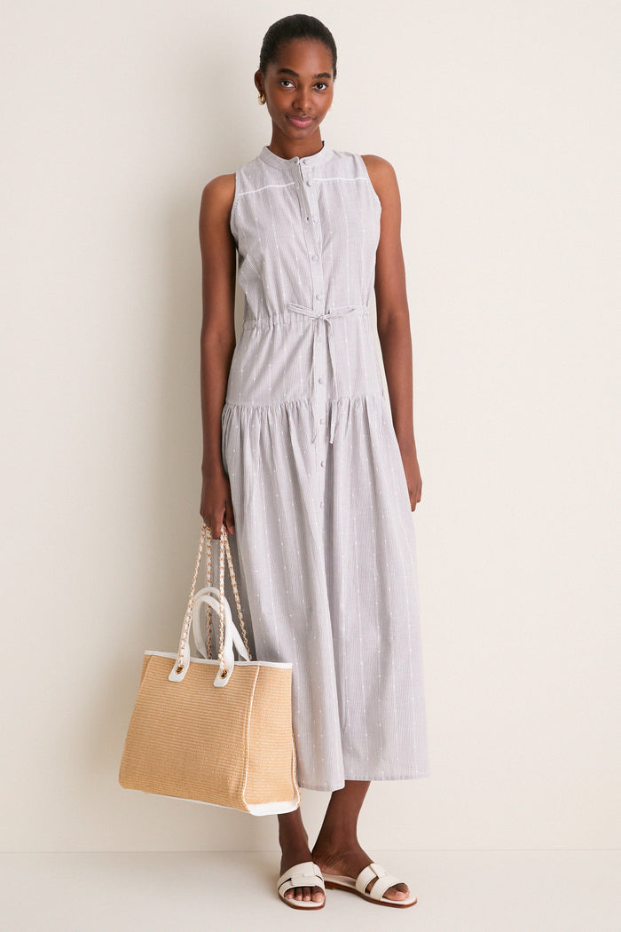 James Stripe Lucy 4 Basque Sleeveless Dress