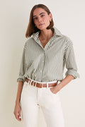Jardin Stripe Cotton Poplin Nadine Button Down
