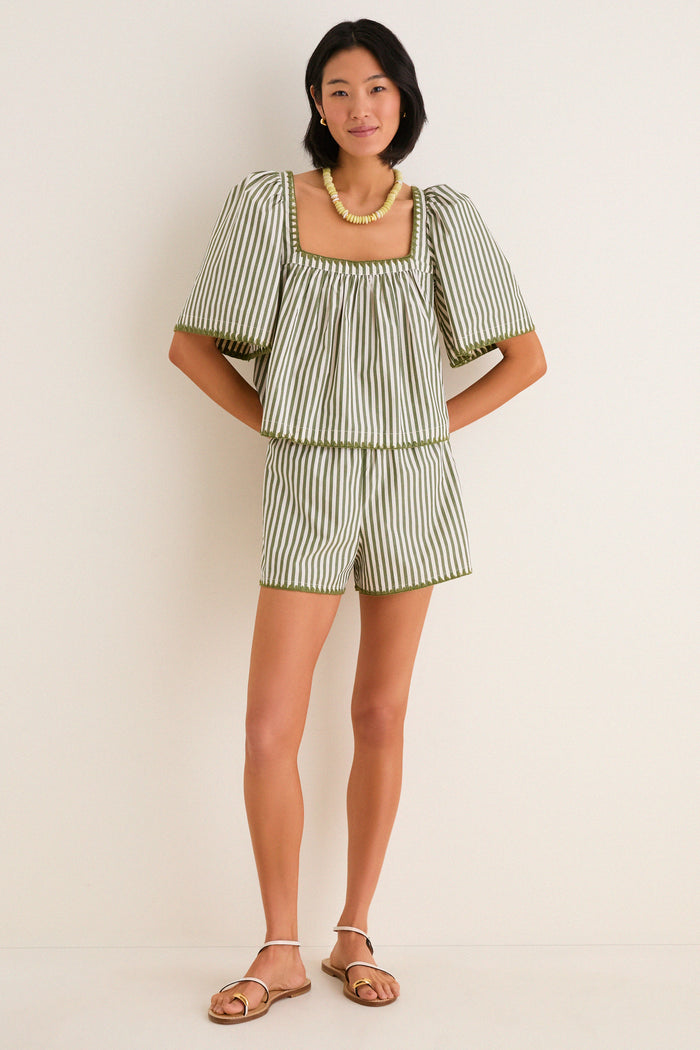 Jardin Stripe Whipstitch Kieran Short