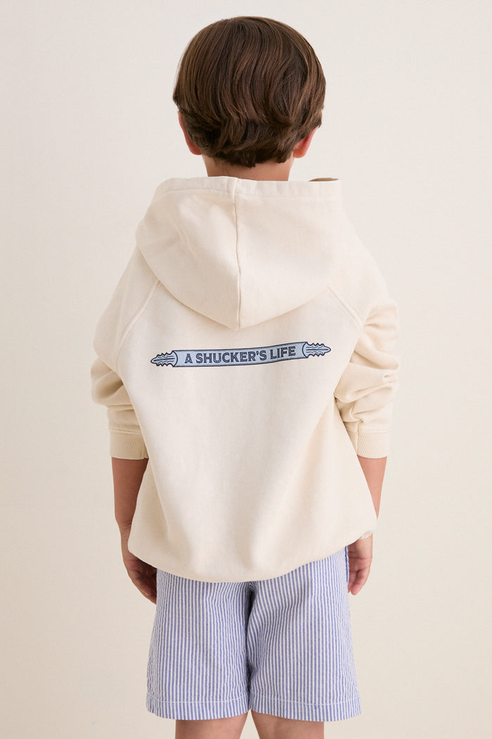 Kids Ecru French Terry Surfside Hoodie