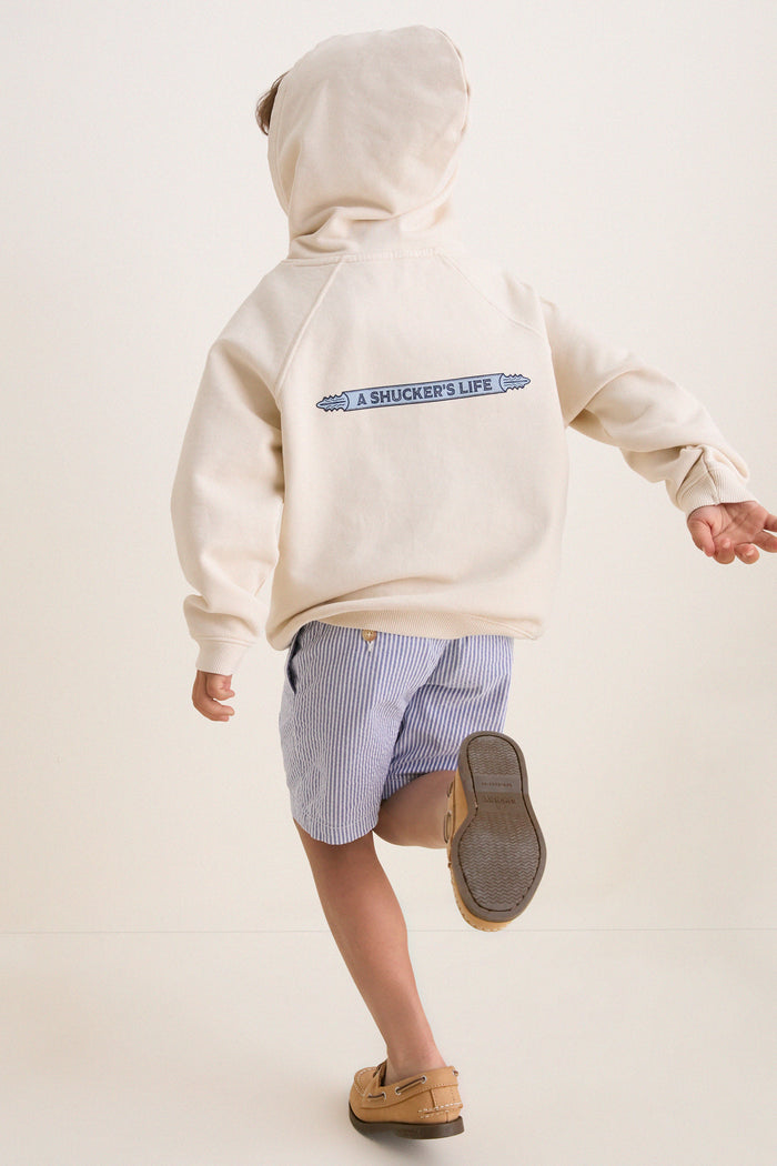 Kids Ecru French Terry Surfside Hoodie