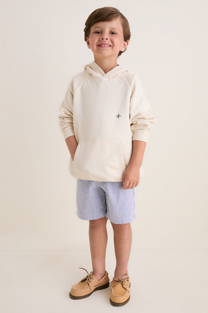 Kids Ecru French Terry Surfside Hoodie