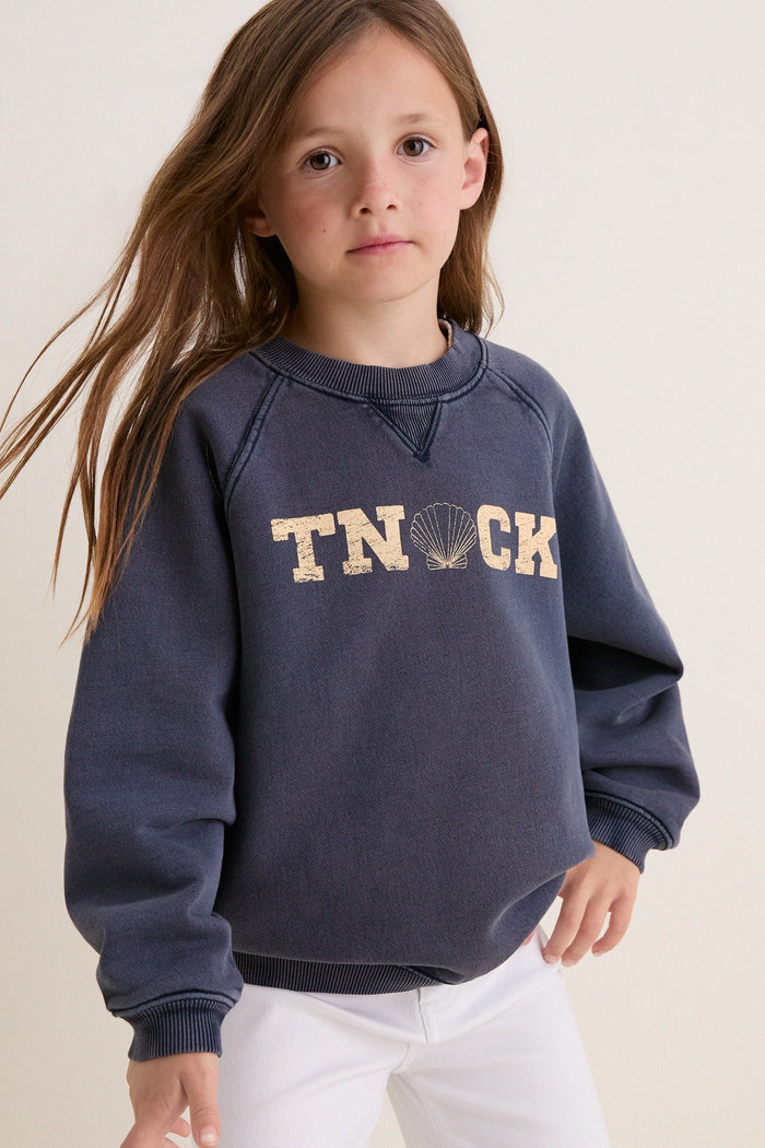 Kids Navy French Terry Sandbar Sweatshirt