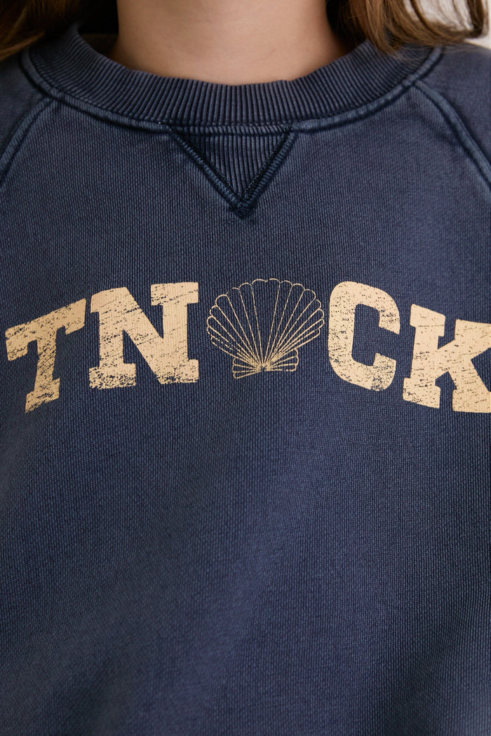 Kids Navy French Terry Sandbar Sweatshirt