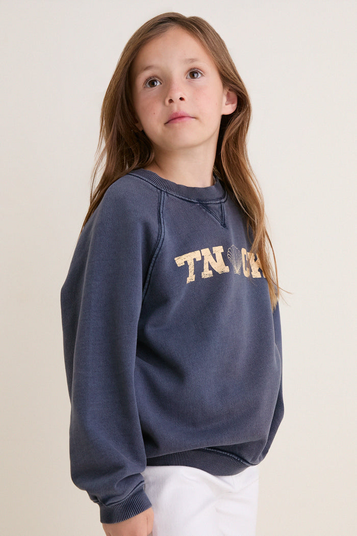 Kids Navy French Terry Sandbar Sweatshirt