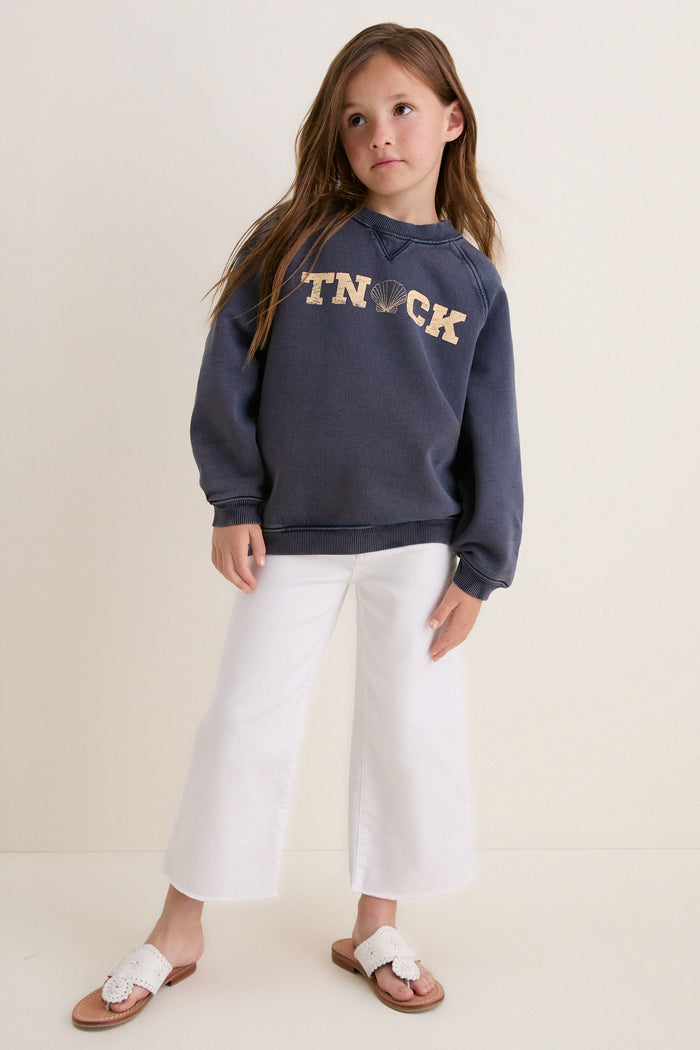 Kids Navy French Terry Sandbar Sweatshirt
