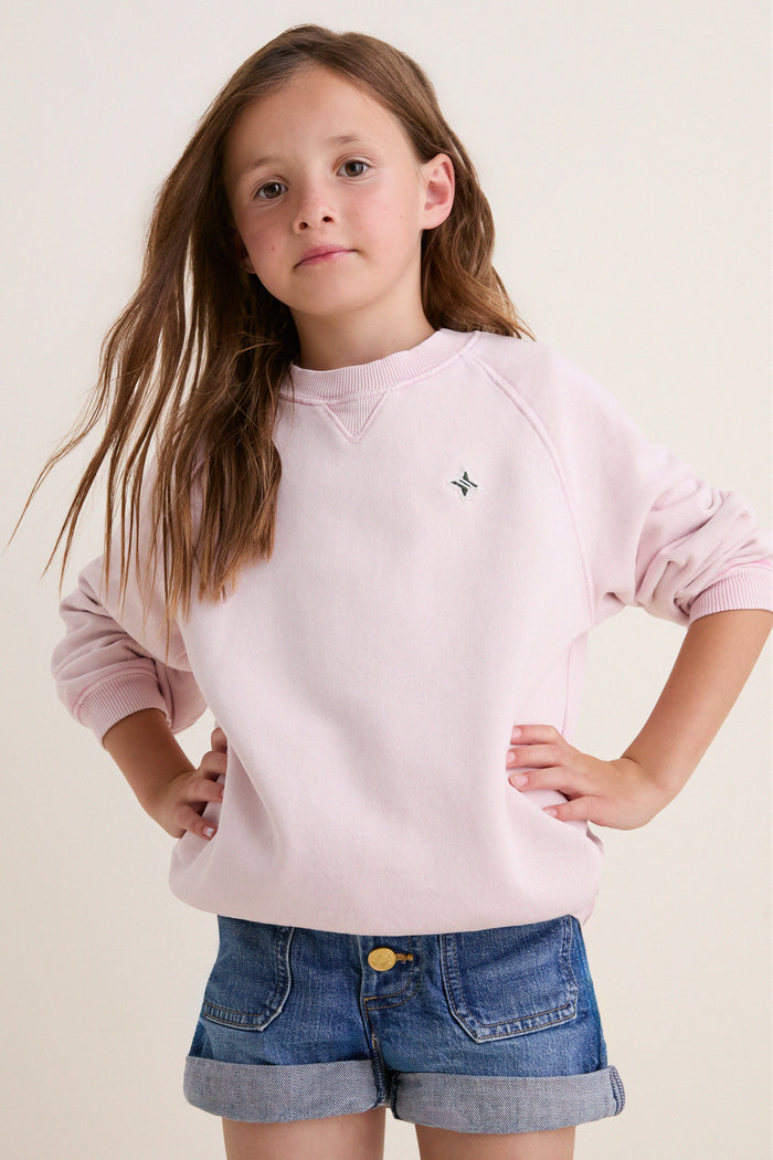 Kids Pink French Terry Jetties Sweatshirt