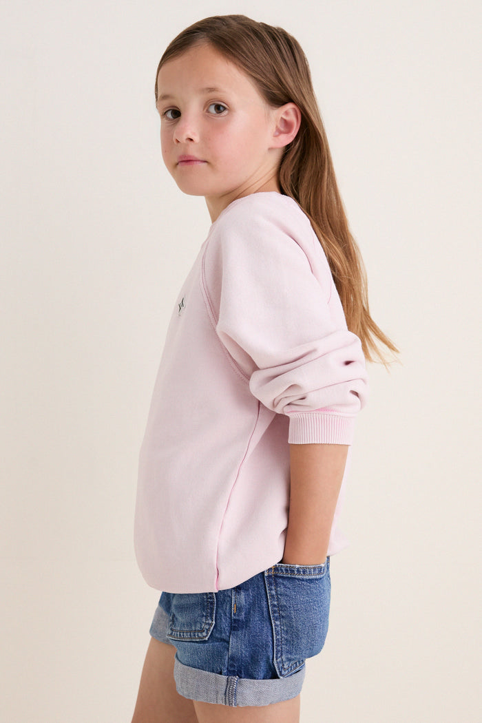 Kids Pink French Terry Jetties Sweatshirt