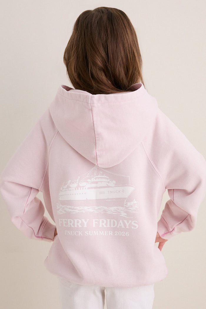 Kids Terry Pink French Terry Surfside Hoodie