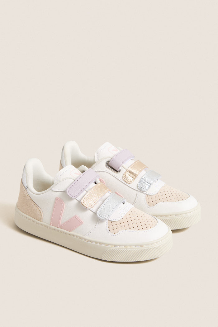 Kids White Petale Small V-10 Sneakers