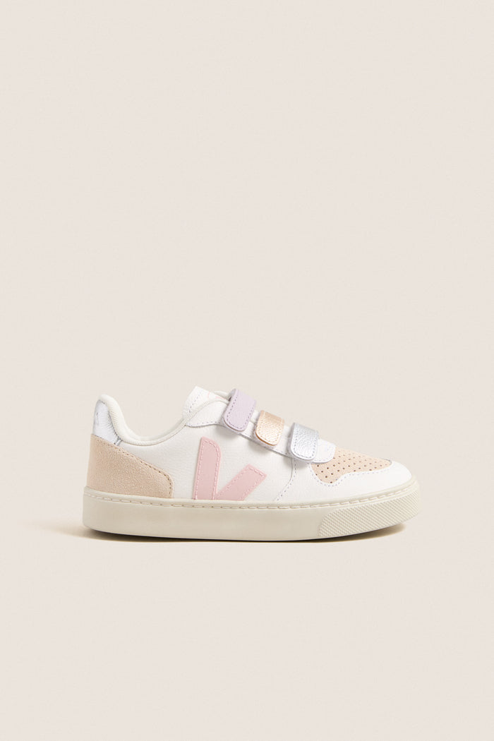 Kids White Petale Small V-10 Sneakers
