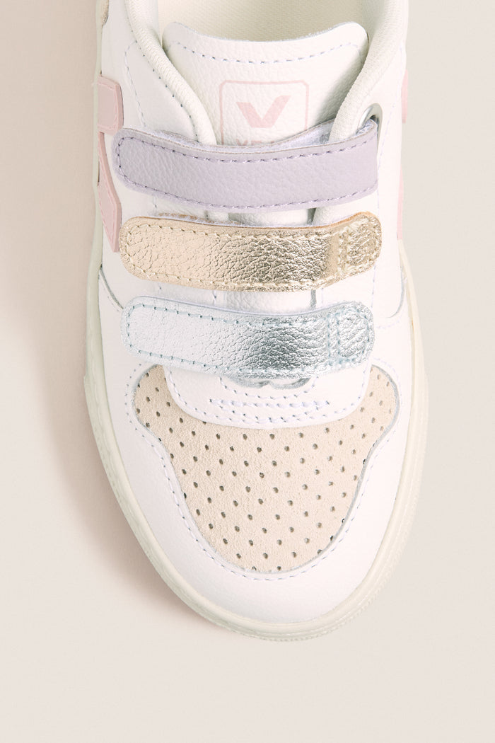 Kids White Petale Small V-10 Sneakers