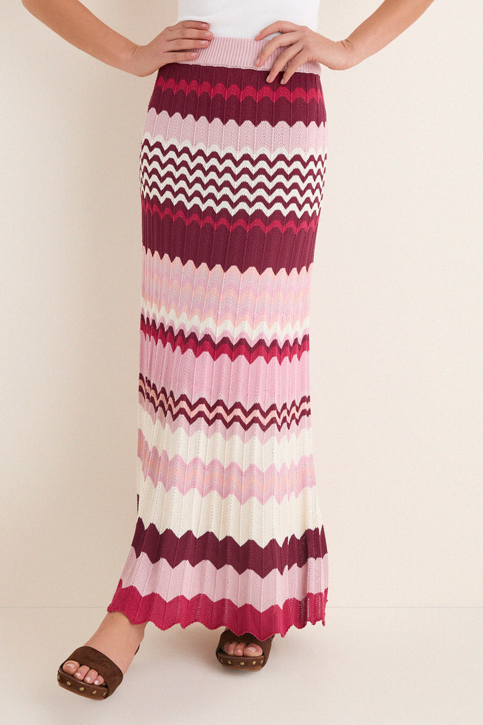 La Vie En Rose Stripe Sylvie Skirt