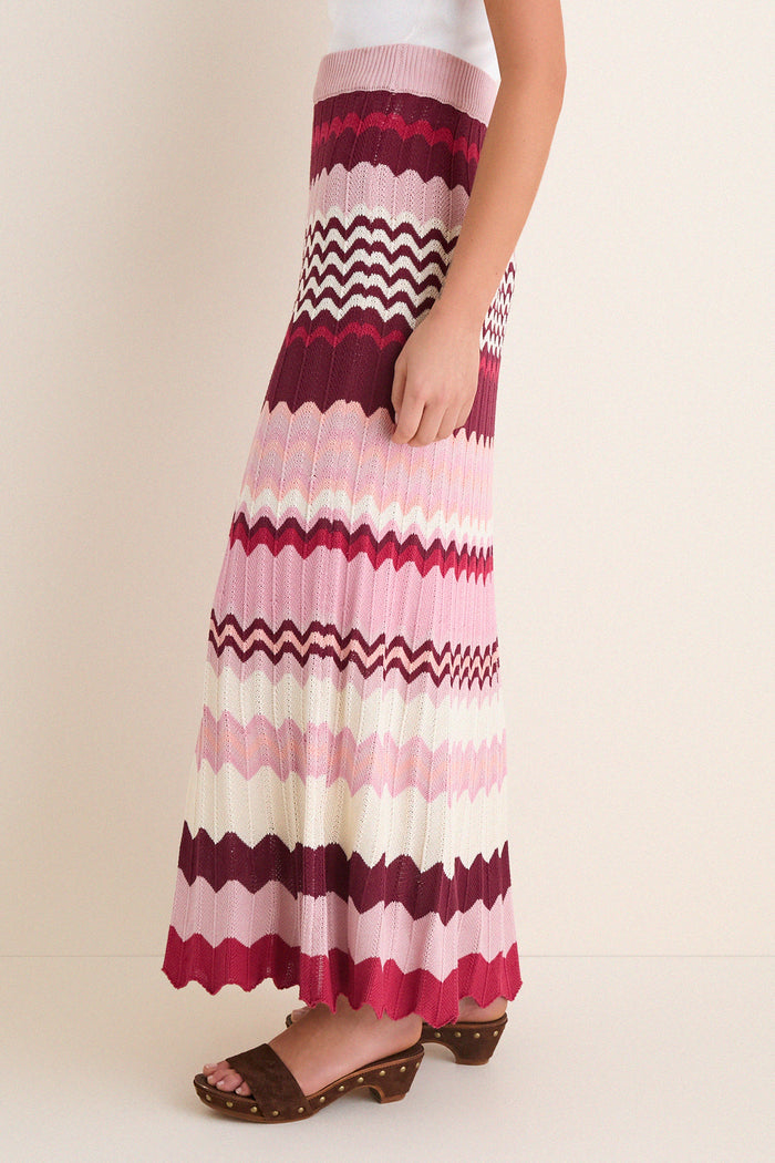 La Vie En Rose Stripe Sylvie Skirt