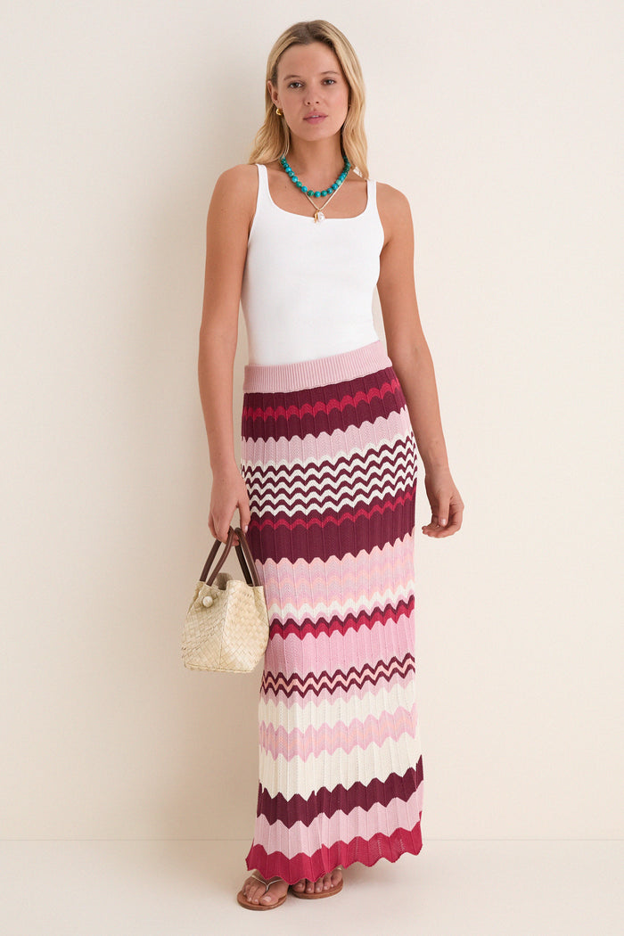 La Vie En Rose Stripe Sylvie Skirt
