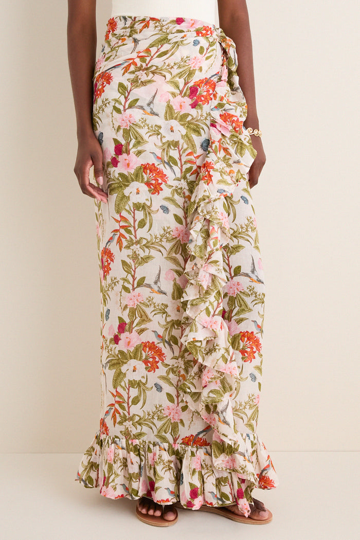Land of Flowers Blossoms Ruffle Power Pareo