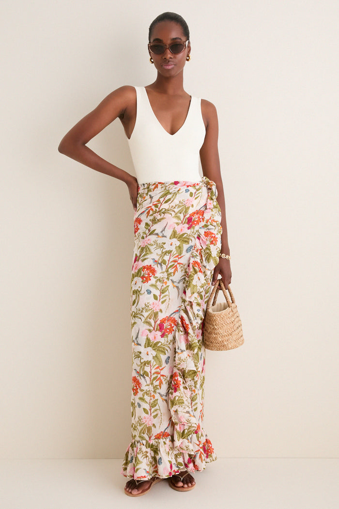 Land of Flowers Blossoms Ruffle Power Pareo