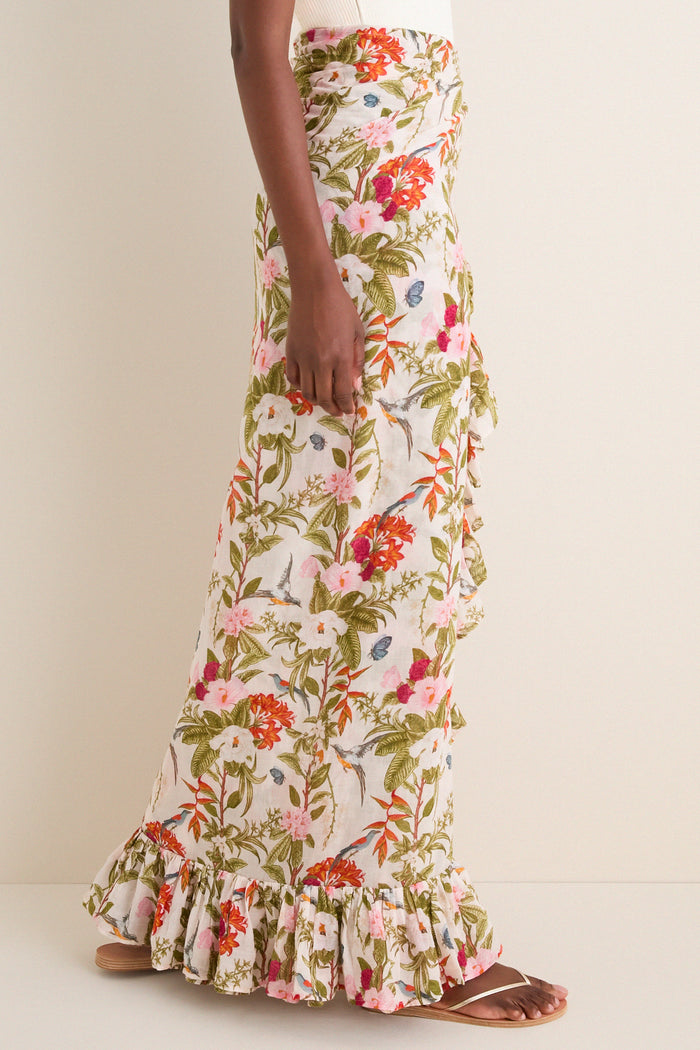 Land of Flowers Blossoms Ruffle Power Pareo