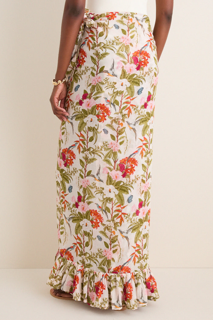 Land of Flowers Blossoms Ruffle Power Pareo