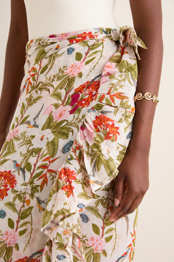 Land of Flowers Blossoms Ruffle Power Pareo