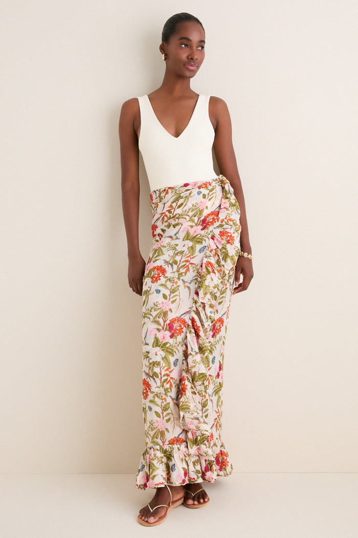 Land of Flowers Blossoms Ruffle Power Pareo