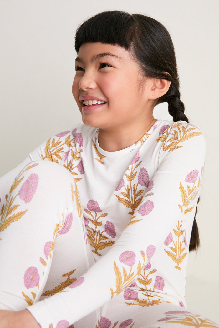 Lavender Dandelion Kids Bamboo Pj Set
