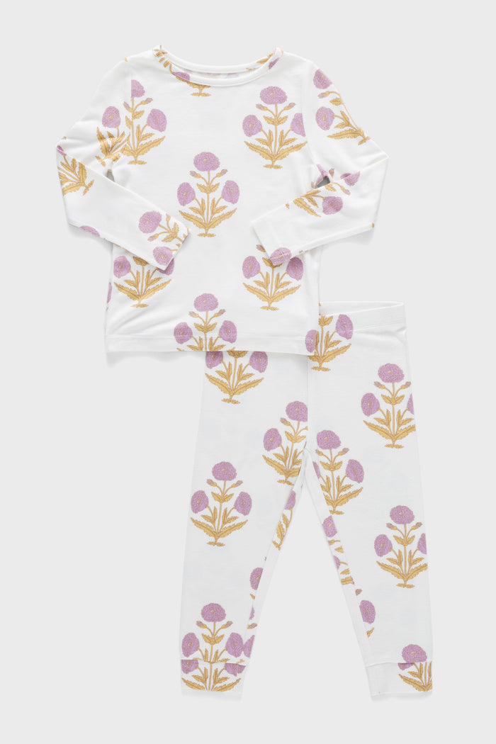 Lavender Dandelion Kids Bamboo Pj Set