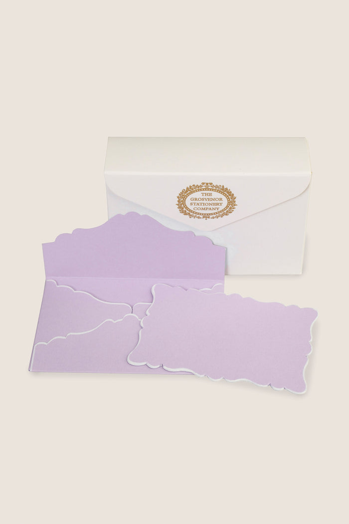 Lavender Scalloped Easton Cards and Envelopes