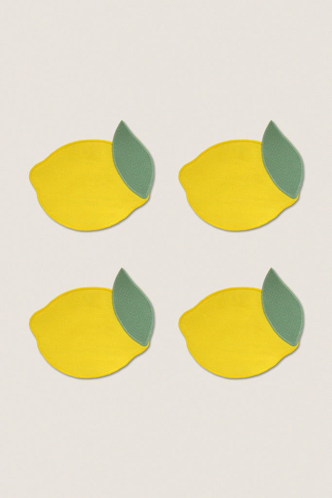 Lemon Cocktail Napkins (Set of 4)