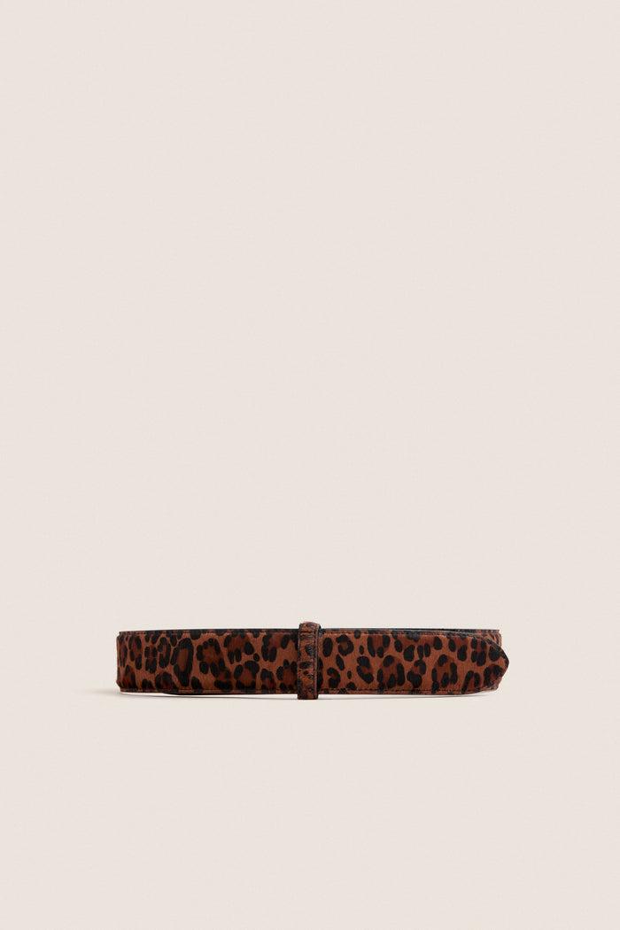 Leopard Calf Hair Waist Belt