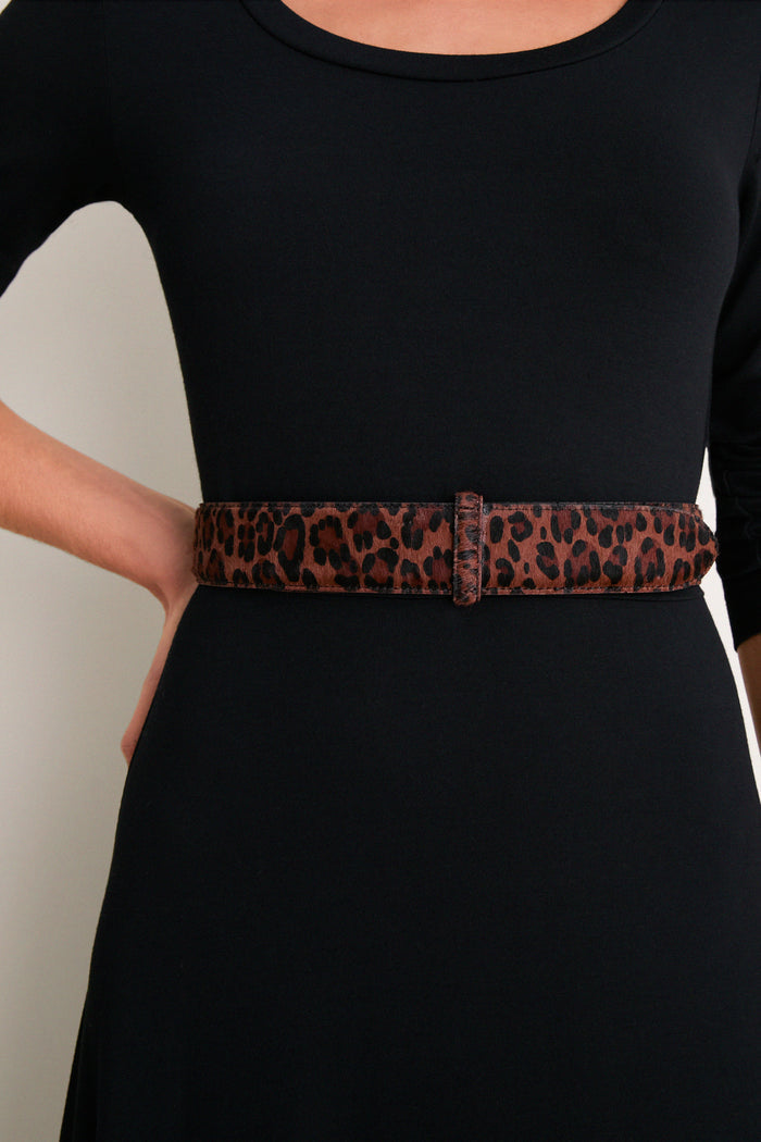 Leopard Calf Hair Waist Belt