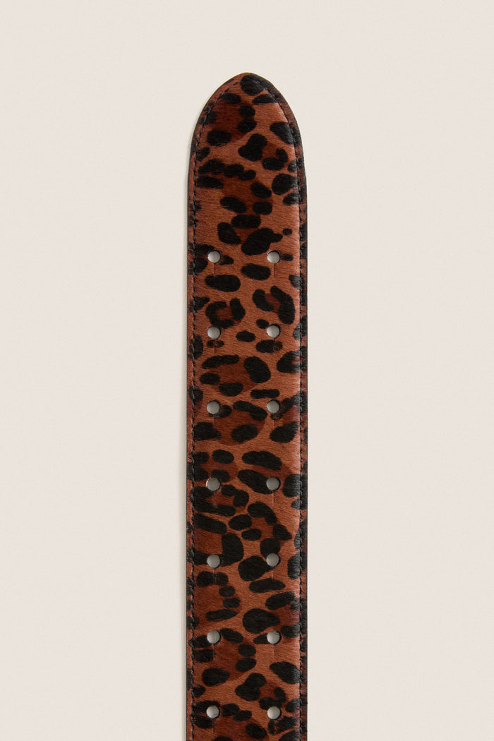 Leopard Calf Hair Waist Belt