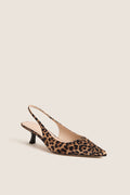 Leopard Satin Audrey Heels