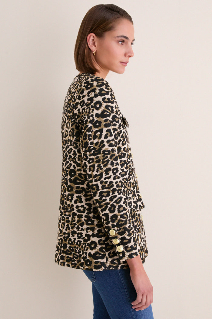 Leopard Tweed Jennings Jacket