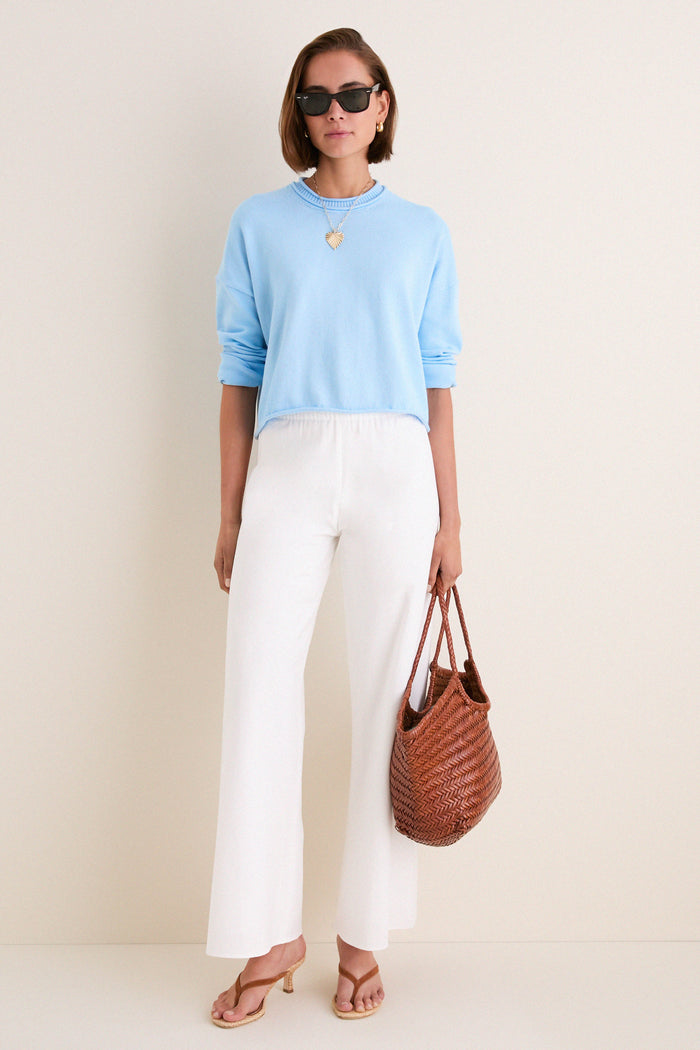 Light Blue Cotton Dominick Sweater
