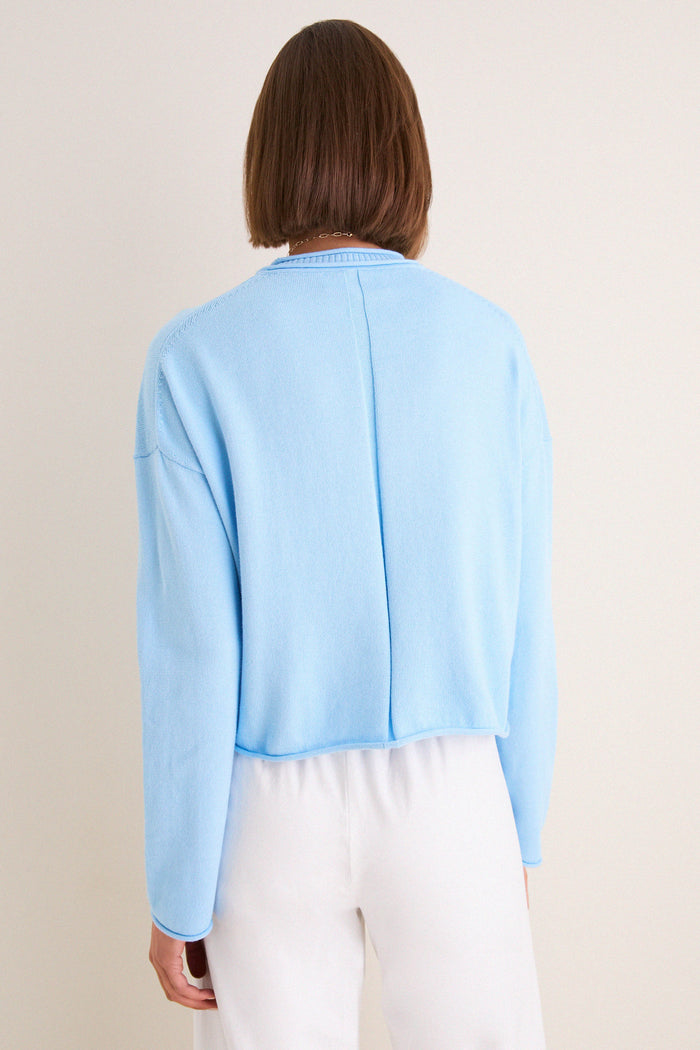 Light Blue Cotton Dominick Sweater