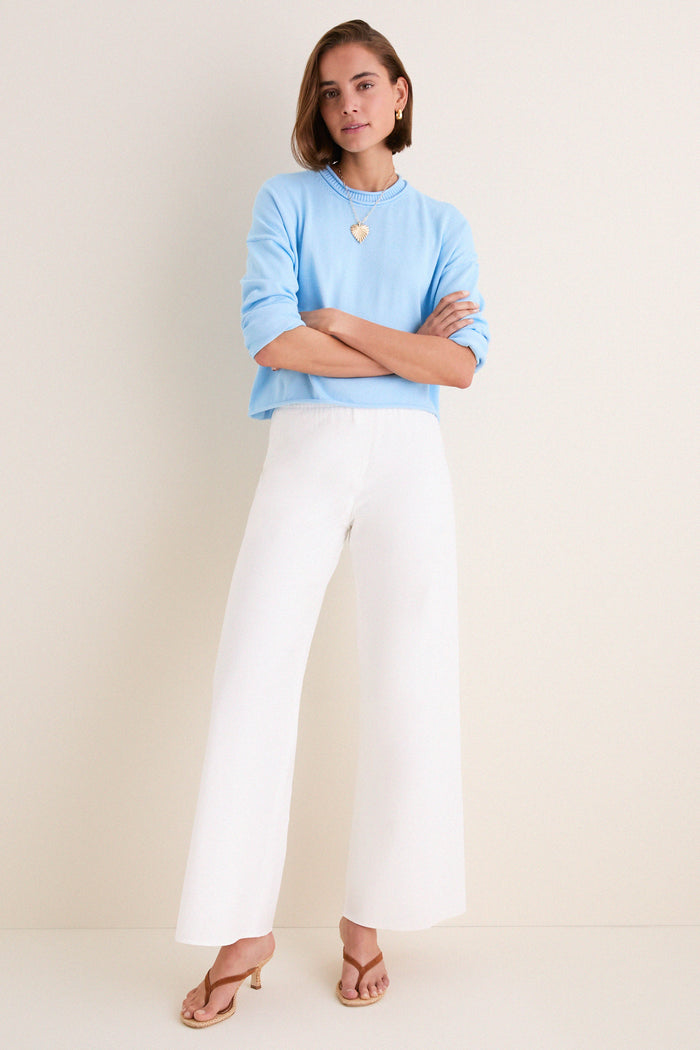 Light Blue Cotton Dominick Sweater