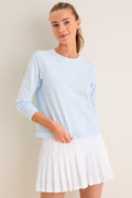 Light Blue Long Sleeve Performance Cotton Sasha Tee