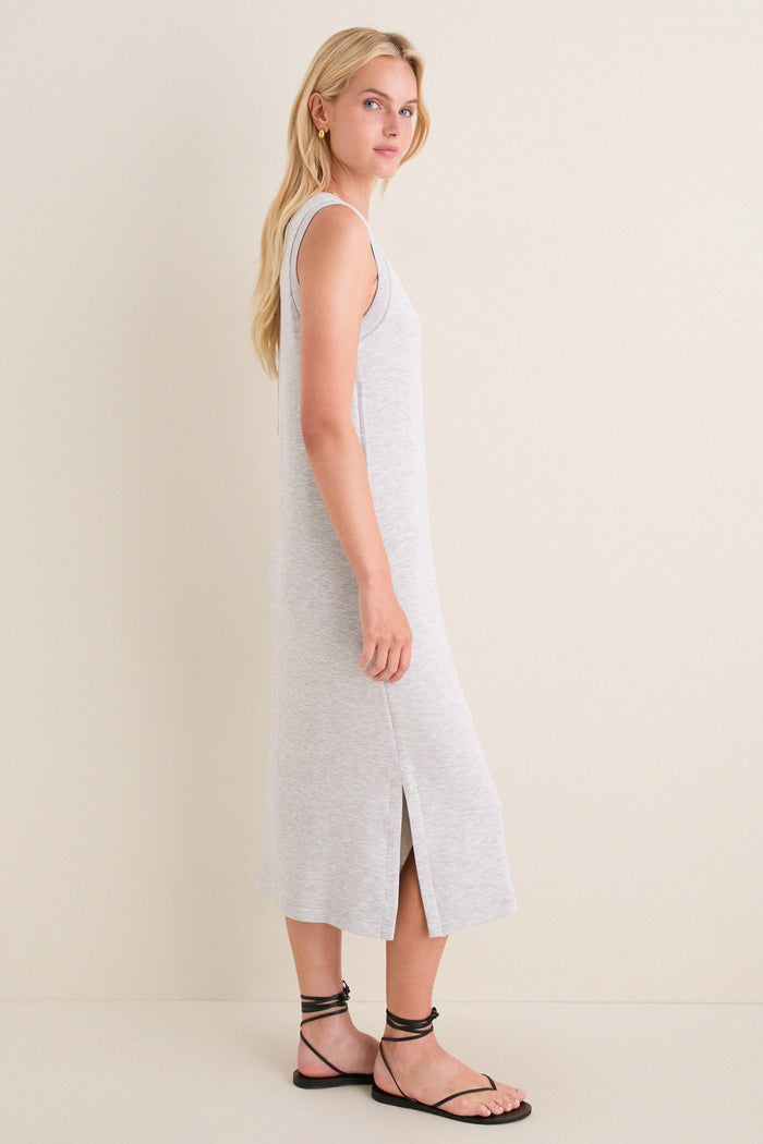 Light Grey Marl Kyler Tank Midi Dress